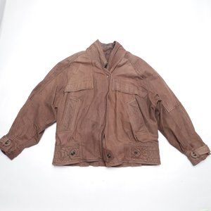 Adventure Bound Vintage Thinsulate Lined Leather Jacket Brown